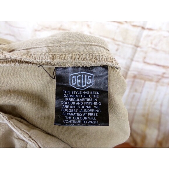 Deus Ex Machina Chino Shorts Mens 36X9 Khaki Tan Cotton DMS23324 Preppy Golf - Picture 12 of 14